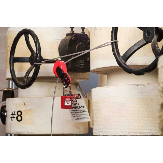 Universal SAFELEX cable lock, steel cable in sheath 5 m