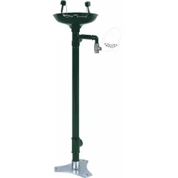 Floor-mounted eyewash, double with manual valve