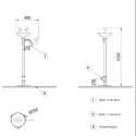 Floor-mounted eyewash, double with manual valve