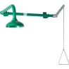 Safety shower mounted on the wall above the door