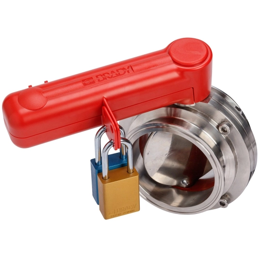 Pull handle lock for butterfly valve