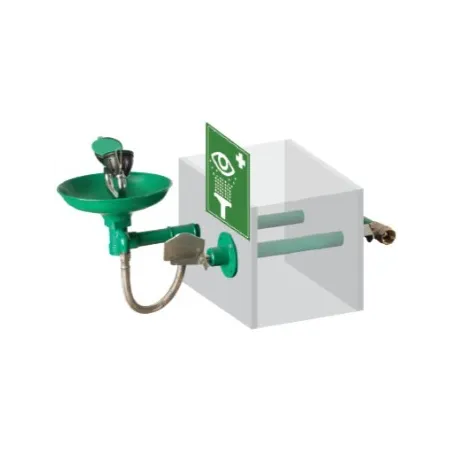 Frost-resistant wall-mounted eyewash station