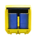 Workstation with sliding doors for 2 barrels, 230 l