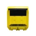 Stanowisko robocze z drzwiami suwnymi pod 2 beczki, 230 l