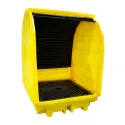 Workstation with sliding doors for 4 barrels, 410 l