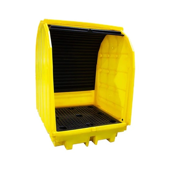Stanowisko robocze z drzwiami suwnymi pod 4 beczki, 410 l