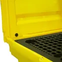 Stanowisko robocze z drzwiami suwnymi pod 4 beczki, 410 l