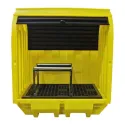 Stanowisko robocze z drzwiami suwnymi pod 2 beczki z kołyską, 230 l,