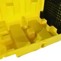 Stanowisko robocze z drzwiami suwnymi pod 2 beczki, z półkami, 230 l