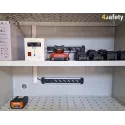 Fire-resistant cabinet for lithium-ion batteries, single-door