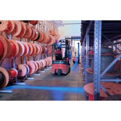 Projektor liniowy LED 24W do wózków widłowych, kolor niebieski