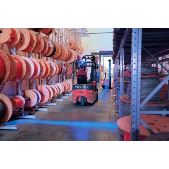 LED line projector 24W for forklift trucks, blue color