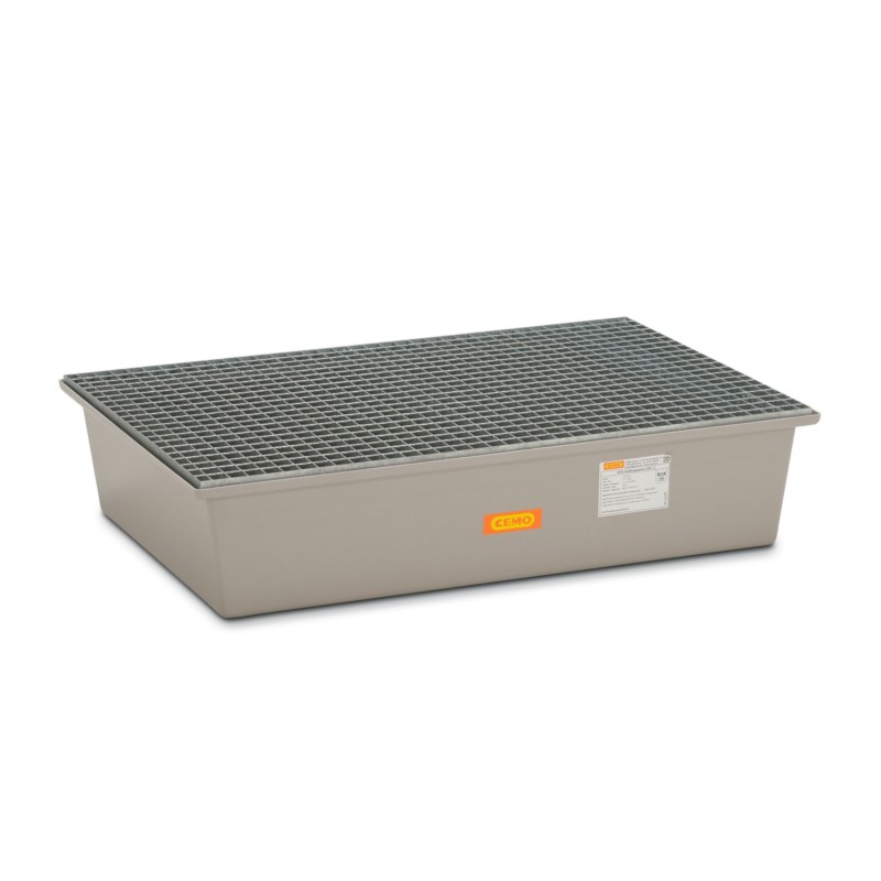 Wanna wychwytowa z kratownicą ocynkowaną pod 2 beczki GRP 220l,1280 x 850 x 290  mm
