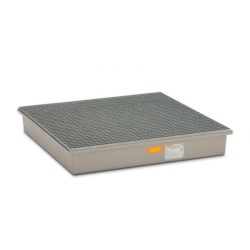 Wanna wychwytowa z kratownicą ocynkowaną pod 4 beczki GRP 220l, 1280 x 1280 x 210  mm