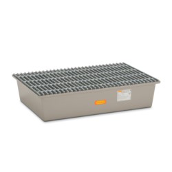 Wanna wychwytowa z kratownicą GRP pod 2 beczki 220l, 1280 x 850 x 290 mm