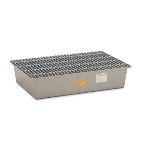 Wanna wychwytowa z kratownicą GRP pod 2 beczki 220l, 1280 x 850 x 290 mm