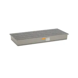 Capture basin with GRP grating for 3 220L drums, 1880 x 850 x 200 mm