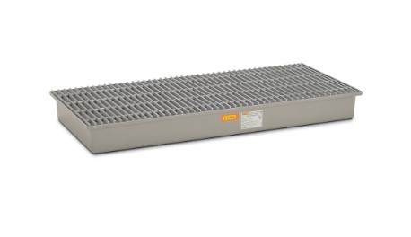 Wanna wychwytowa z kratownicą  GRP pod 3 beczki 220l, 1880 x 850 x 200 mm