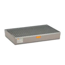 Capture tray with grating for Euro pallets GRP 150 l, 1200 x 800 x 190 mm
