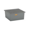 Wanna wychwytowa z kratownicą ocynkowaną pod 2 beczki GRP 210l, 850 x 850 x 400 mm