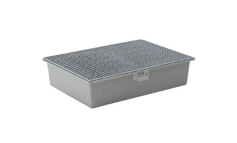 Wanna wychwytowa z kratownicą ocynkowaną pod 2 beczki GRP 220l, 1280 x 850 x 290 mm