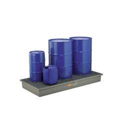 Wanna wychwytowa z kratownicą ocynkowaną pod 3  beczki GRP 220l, 1880 x 850 x 200 mm