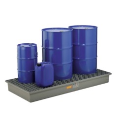 Wanna wychwytowa z kratownicą ocynkowaną pod 3 beczki GRP 220l, 1880 x 850 x 200 mm