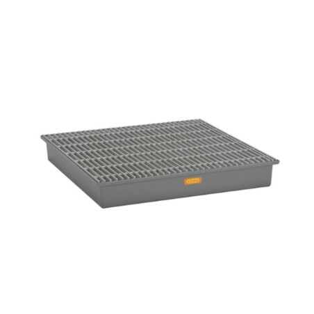 Wanna wychwytowa z kratownicą pod 2 beczki GRP 220l, 1280 x 1280 x 200 mm