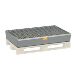 Catch basin with grating for euro pallets GRP 150l, 1200 x 800 x 235 mm