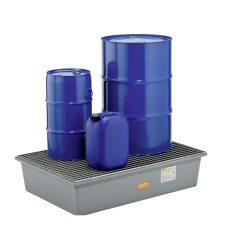 Wanna wychwytowa z kratownicą wzmocnioną pod 2 beczki GRP 220l, 1280 x 850 x 290 mm
