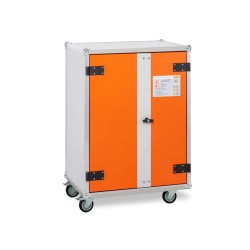 Szafka do ładowania akumulatorów 8/10 Premium Plus ognioodporna 60 min, 1-fazowa, z kółkami