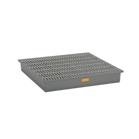 Wanna wychwytowa z kratownicą ocynkowaną pod 4 beczki GRP 220l, 1280 x 1280 x 210 mm