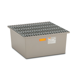 Wanna wychwytowa z kratownicą GRP pod 1 beczki GRP 210l, 850 x 850 x 400  mm