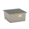Wanna wychwytowa z kratownicą GRP pod 1 beczki GRP 210l, 850 x 850 x 400  mm