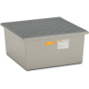 Wanna wychwytowa z kratownicą stalową pod 1 beczkę GRP 210l, 850 x 850 x 400 mm
