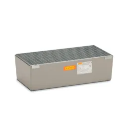 Spill containment tray with galvanized steel grating GRP 65 l 820 x 420 x 240 mm