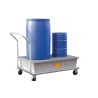 Mobliny stalowy wózek z kratownicą stalową ocynkowaną  pod 2 beczki GRP 220l,1520 x 860 x 1080 mm