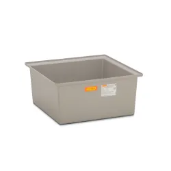 Spill tray without grating for 1 GRP barrel 210 l, 850 x 850 x 390 mm