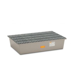 Wanna wychwytowa z kratownicą wzmocnioną pod 2 beczki GRP 220l, 1280 x 850 x 290 mm