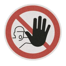 Anti-slip floor sign “No unauthorized entry” R13, 400 mm