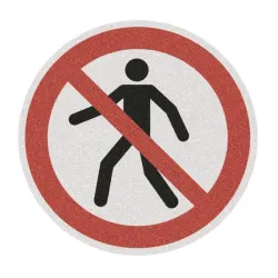 Non-slip floor sign “No pedestrian traffic” R13, 400 mm