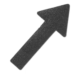 Non-slip floor sign – flexible rough black arrow 130 × 280 mm, set of 10 pcs.