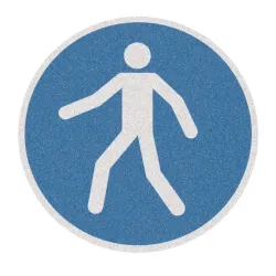 Anti-slip floor sign “Pedestrian crossing” flexible version - circle, R11, 400 mm
