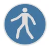 Anti-slip floor sign “Pedestrian crossing” flexible version - circle, R11, 400 mm
