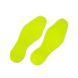 Anti-slip floor sign – fluorescent footprints R13 95 × 265 mm (pair), set of 10 pcs.