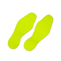 Antypoślizgowy znak podłogowy – fluorescencyjne ślady stóp R13 95 × 265 mm (para), zestaw 10 szt.