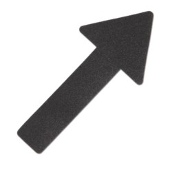 Antypoślizgowy znak podłogowy – elastyczna czarna strzałka 130 × 280 mm, zestaw 10 szt.