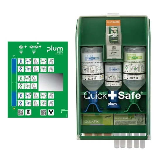 Wall-mounted first aid station Complete version - set