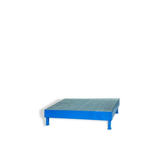 Drip tray with grating, painted steel, 740 x 740 x 200 mm