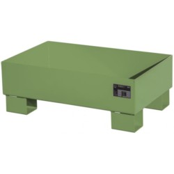 Steel spill tray without grating, 800 x 500 x 290 mm